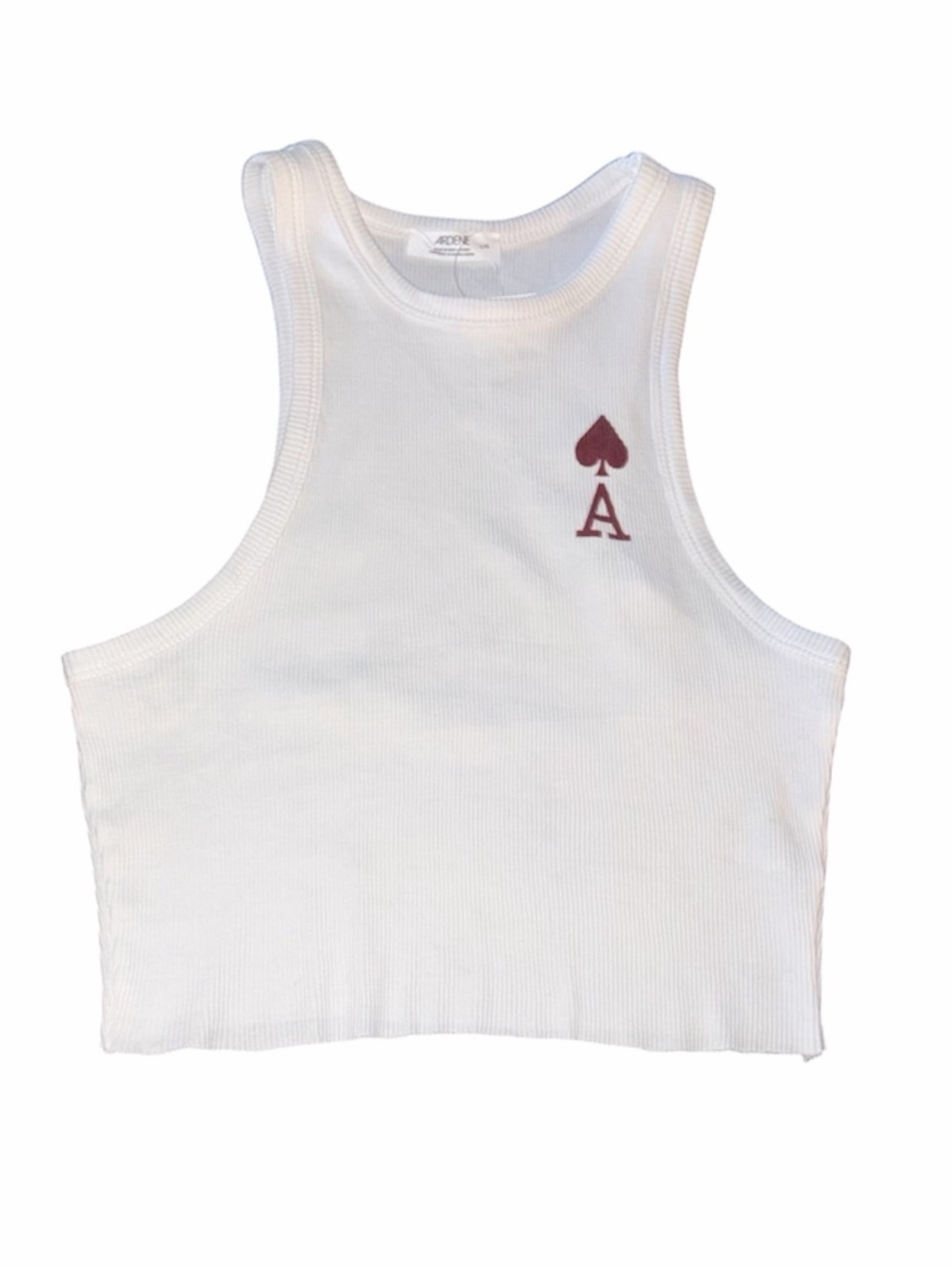 NWT — Ace of Spades Ribbed Tank Crop Top ♥️♠️